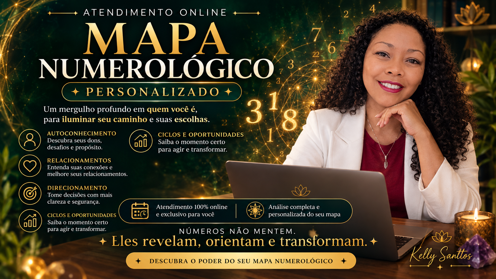 Fotografia de Mapa Numerológico com consulta de 1h